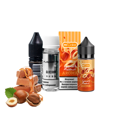 Жидкость Flavorlab Salt MCake Caramel Hazelnuts 30 мл 50 мг Фундук с карамелью Самозамес