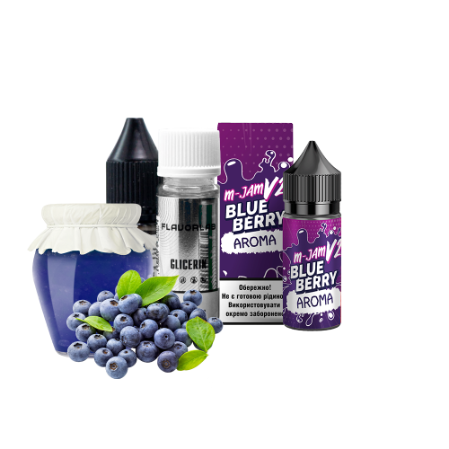 Жидкость Flavorlab Salt MJam V2 Strong Blueberry 30 мл 65 мг Черника Самозамес
