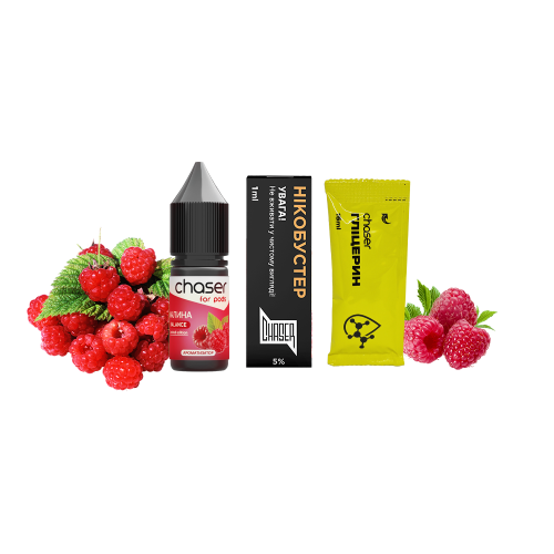Жидкость Chaser Salt Raspberry Ultra 10 мл 50 мг Малина Самозамес