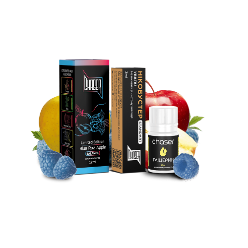 Жидкость Chaser Salt Black Blue Razz Apple Ultra 30 мл 50 мг Блю Разз Эпл Самозамес