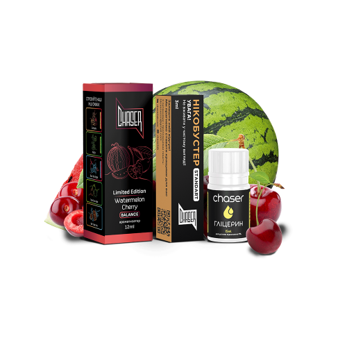 Жидкость Chaser Salt Black Watermelon Cherry Ultra 30 мл 50 мг Арбуз Вишня Самозамес