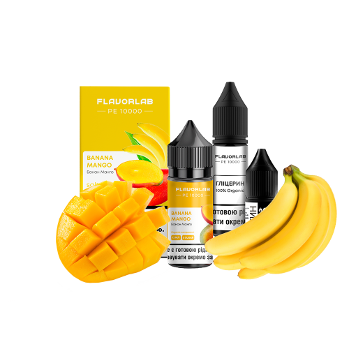 Жидкость Flavorlab Salt PE 10000 Banana Mango 30 мл 50 мг Банан манго Самозамес