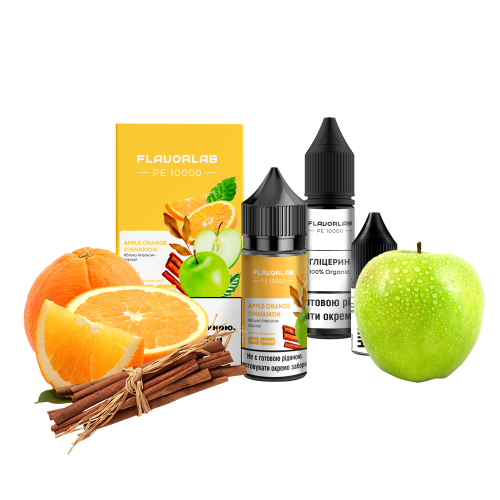 Жидкость Flavorlab Salt PE 10000 Apple Orange Cinnamon 30 мл 50 мг Яблоко апельсин корица Самозамес