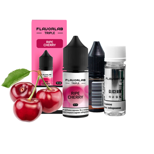 Жидкость Flavorlab Salt Triple Strong Ripe Cherry 30 мл 65 мг Вишня Самозамес