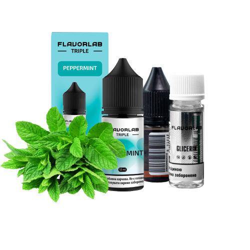 Жидкость Flavorlab Salt Triple Strong Peppermint 30 мл 65 мг Мята Самозамес