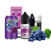 Жидкость Flavorlab Salt Triple Strong Grape Soda 30 мл 65 мг Виноградная газировка Самозамес