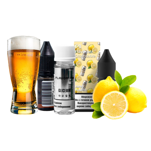Жидкость Flavorlab Salt Р1 10 мл 50 мг Пиво Лимон Самозамес
