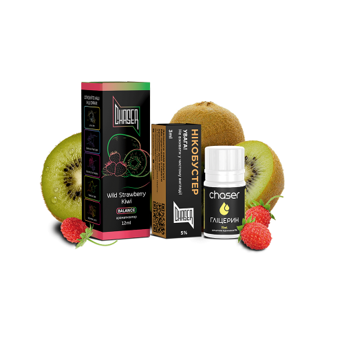 Жидкость Chaser Salt Black Kiwi Wild Strawberry Ultra 30 мл 65 мг Киви Земляника Самозамес