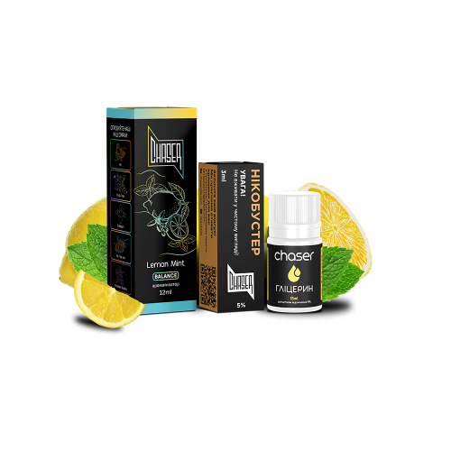 Жидкость Chaser Salt Black Lemon Mint Ultra 30 мл 65 мг Лимон Мята Самозамес