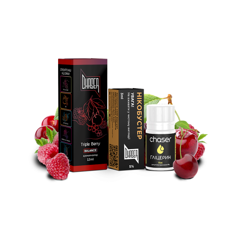 Жидкость Chaser Salt Black Triple Berry Ultra 30 мл 65 мг Трипл Берри Самозамес