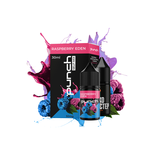 Жидкость Punch Salt Raspberry Eden 30 мл 50 мг Ежевика Малина Самозамес