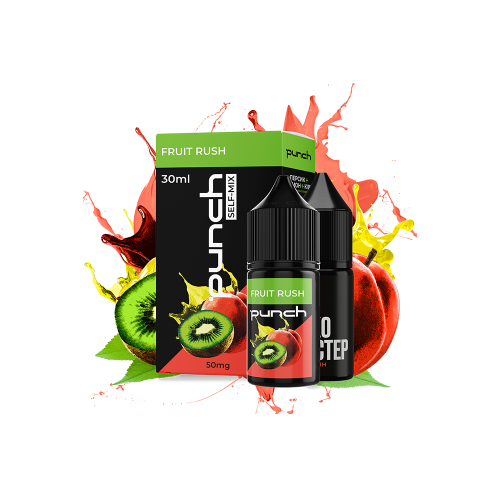 Жидкость Punch Salt Fruit rush 30 мл 65 мг Киви Лимон Персик Самозамес
