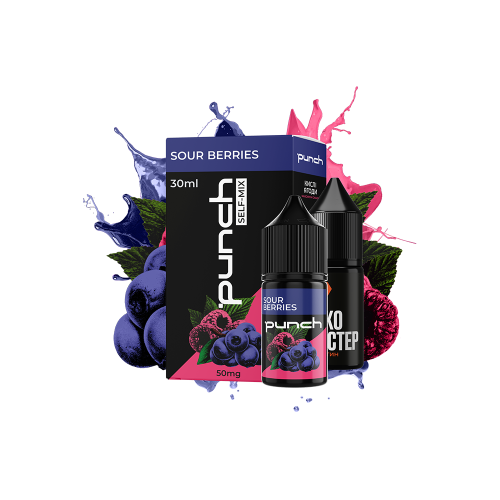 Жидкость Punch Salt Sour Berries 30 мл 65 мг Кислые Ягоды Самозамес
