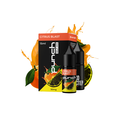 Жидкость Punch Salt Citrus Blast 15 мл 50 мг Апельсин Лимон Мандарин Самозамес