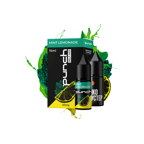 Жидкость Punch Salt Mint Lemonade 15 мл 50 мг Лимонад Мята Самозамес