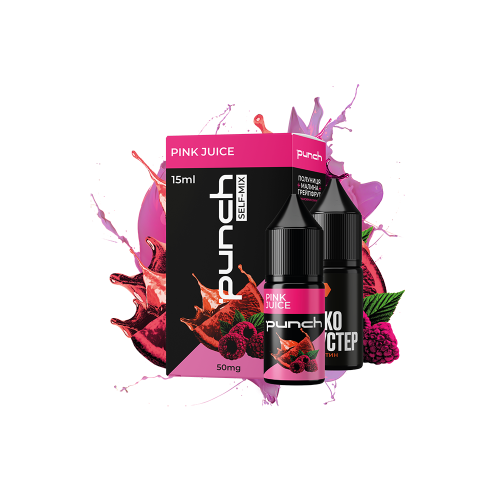 Жидкость Punch Salt Pink Juice 15 мл 50 мг Грейпфрут Клубника Малина Самозамес