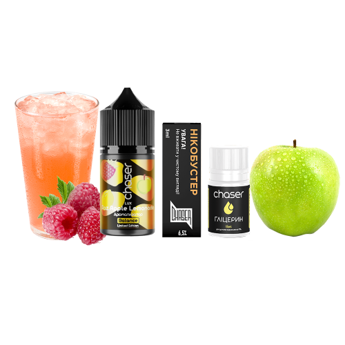 Жидкость Chaser Salt Lux Raspberry Apple Lemonade 30 мл 65 мг Малина Яблоко Лимонад Самозамес