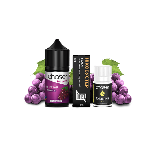 Жидкость Chaser Salt Grape Ultra 30 мл 65 мг Виноград Самозамес