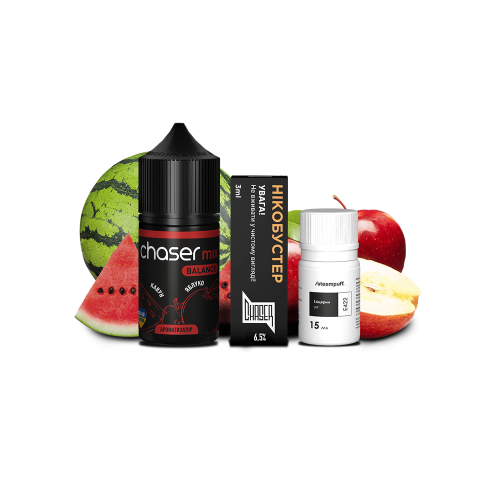 Жидкость Chaser Salt Mix Watermelon Apple 30 мл 65 мг Арбуз Яблоко Самозамес