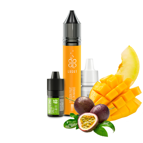 Жидкость Lucky Salt Passion Fruit Melon Mango 30 мл 65 мг Маракуйя Дыня Манго Самозамес