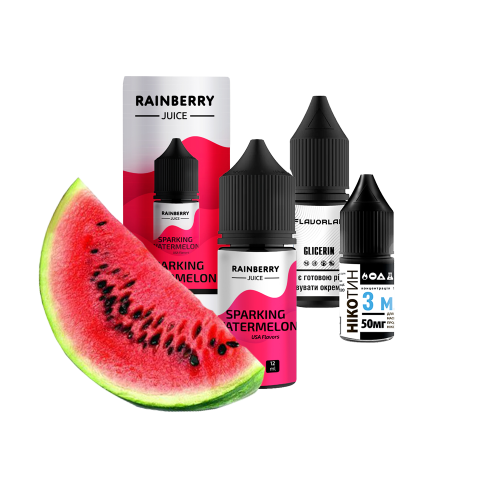 Жидкость Flavorlab Salt Rainberry Juice Sparking Watermelon 30 мл 65 мг Арбузная содовая Самозамес