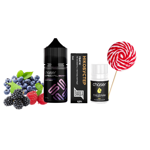 Жидкость Chaser Salt Special Berry Candy 30 мл 65 мг Ягодные конфеты Самозамес