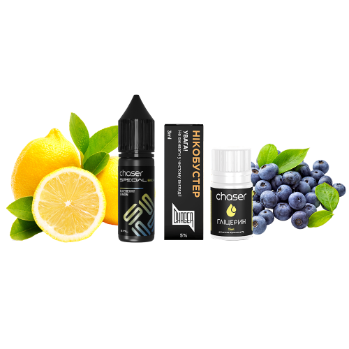 Жидкость Chaser Salt Special Berry Blueberry Lemon 15 мл 50 мг Черника Лимон Самозамес