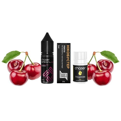 Жидкость Chaser Salt Special Berry Cherries 15 мл 50 мг Вишня Самозамес