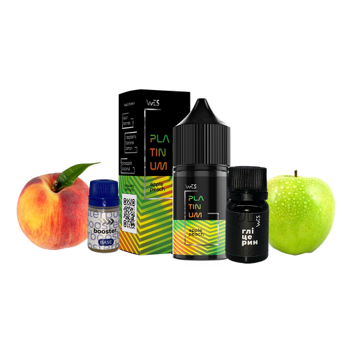 Жидкость WES Salt Platinum Apple Peach 30 мл 50 мг Яблоко Персик Самозамес