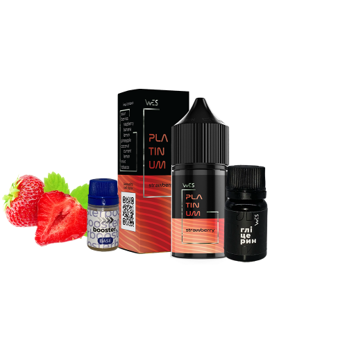 Жидкость WES Salt Platinum Strawberry 30 мл 50 мг Клубника Самозамес