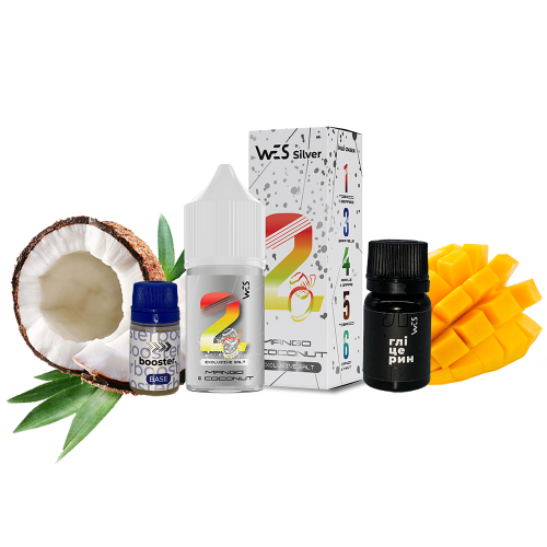 Жидкость WES Salt Silver MangoCoconut 30 мл 50 мг Манго Кокос Самозамес