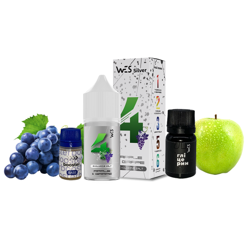 Жидкость WES Salt Silver AppleGrape 30 мл 50 мг Яблоко Виноград Самозамес