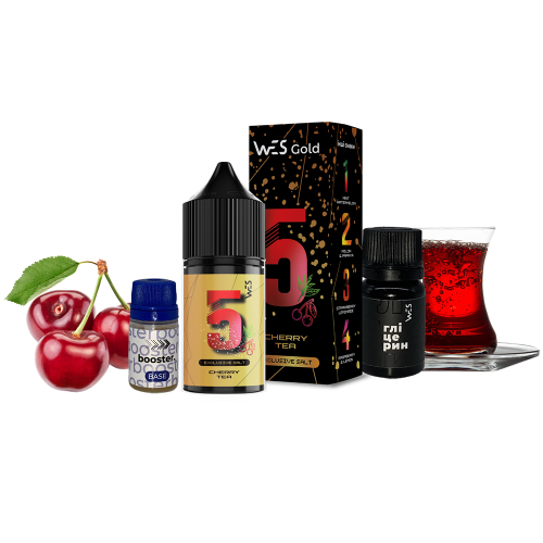 Жидкость WES Salt Gold Cherry Tea 30 мл 50 мг Вишнвый Чай Самозамес