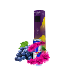 Elf Bar 2000 Grape Energy (Виноградный Энергетик) Одноразовый POD
