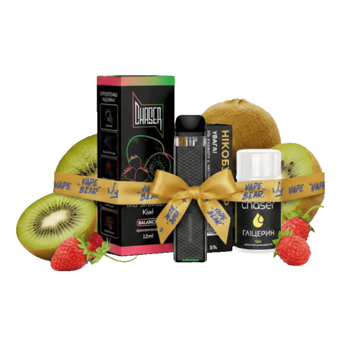 Стартовый набор Vaporesso XROS 3 Mini 1000 Black + Chaser Black Kiwi Wild Strawberry Ultra 50 мг, 30 мл Киви Земляника
