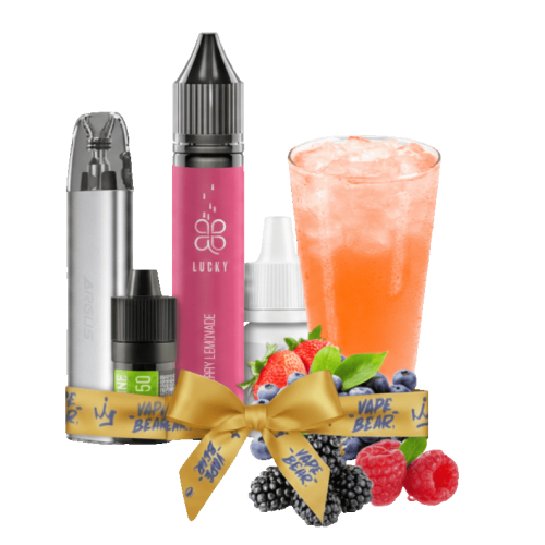 Стартовый набор Voopoo Argus G2 Mini Pod Kit 1200 Starry Silver + Lucky Berry Lemonade 50 мг, 30 мл Ягодный лимонад