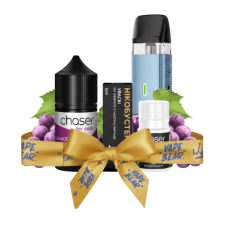 Стартовый набор Voopoo Vinci SE2 900 Steel Blue + Chaser Grape Ultra 50 мг, 30 мл Виноград