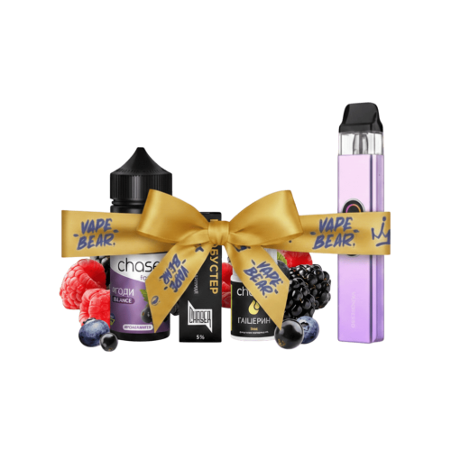 Стартовый набор Vaporesso XROS 4 1000 Lilac Purple + Chaser Berries Ultra 50 мг, 30 мл Ягоды