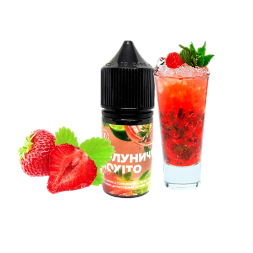 Рідина 420 Liquid Salt Полуничний Мохіто 50 мг 30 мл