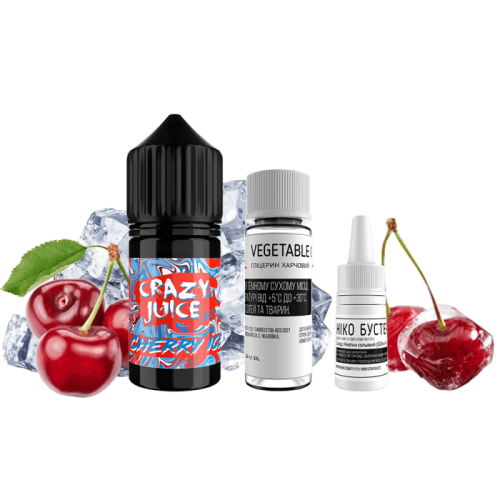 Жидкость Crazy Salt Juice Cherry Ice 30 мл 50 мг Вишня Лёд Самозамес