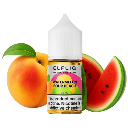 Жидкость Elf Liq Salt Watermelon Sour Peach 30 мл 50 мг Арбуз Кислый Персик Самозамес