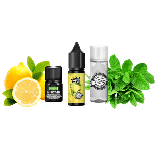 Жидкость Hype Salt Kit Lemon Mint 15 мл 50 мг Лимон Мята Самозамес