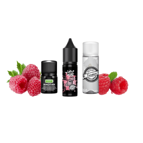 Жидкость Hype Salt Kit Raspberry 15 мл 50 мг Малина Самозамес