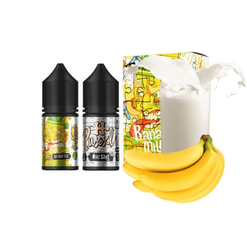 Жидкость In Bottle Salt Puzzle Banana 30 мл 50 мг Milk Банан Молоко Самозамес