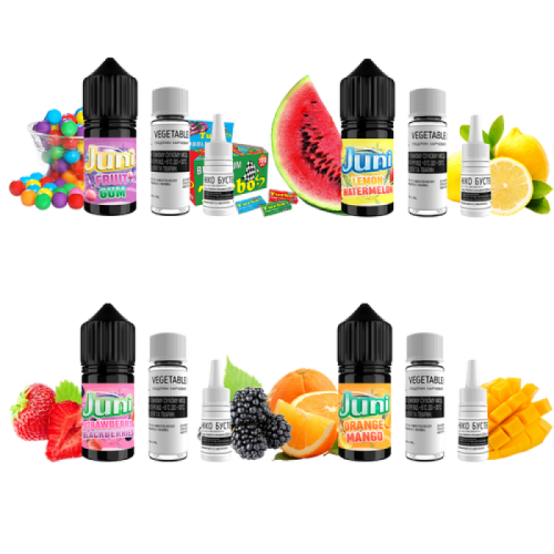 Жидкость Juni Salt Fruit Gum 30 мл 50 мг Фруктовая Жвачка Самозамес