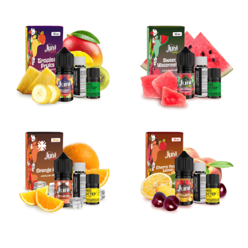 Жидкость Juni Salt Mix Black Currant Ice 30 мл 50 мг Черная Смородина Лёд Самозамес