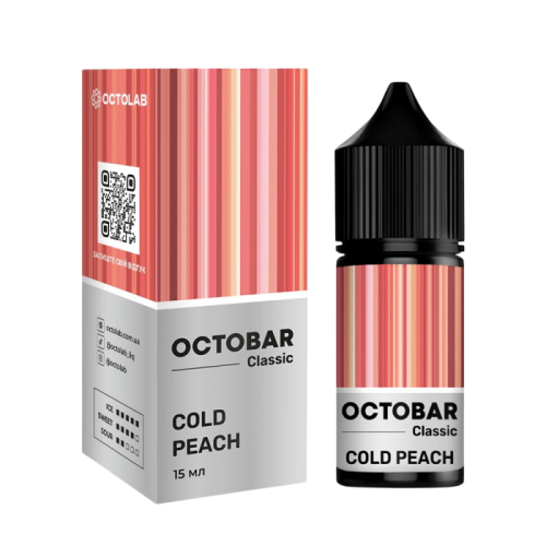 Жидкость Octobar Classic Hard Salt Cold Peach 30 мл 65 мг Персик Лед Самозамес