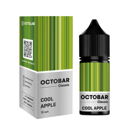 Жидкость Octobar Classic Hard Salt Cool Apple 30 мл 65 мг Яблоко Лед Самозамес