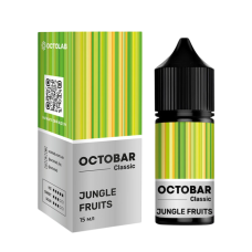 Жидкость Octobar Classic Hard Salt Jungle Fruits 30 мл 65 мг Маракуйя, Папайя, Лед Самозамес Жидкость Octobar Classic Hard Salt Jungle Fruits 30 мл 65 мг Маракуйя, Папайя, Лед Самозамес