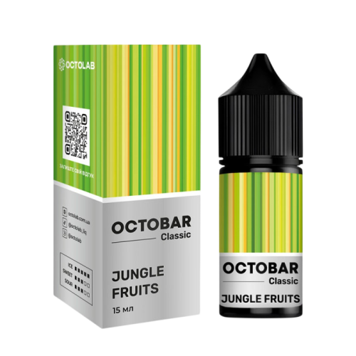 Жидкость Octobar Classic Hard Salt Jungle Fruits 30 мл 65 мг Маракуйя, Папайя, Лед Самозамес